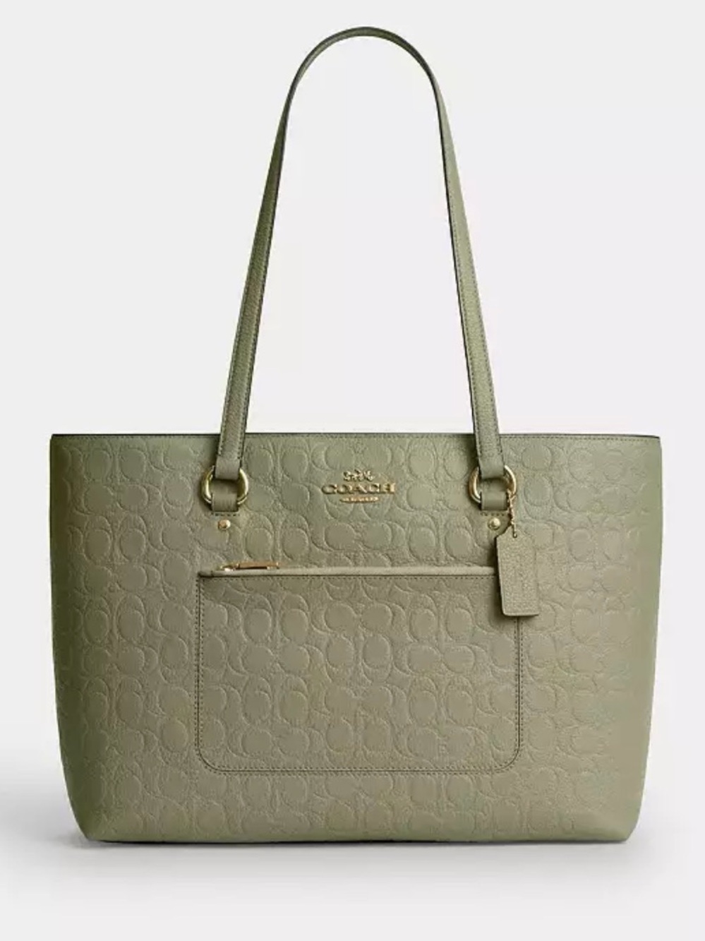 Coach Signature Leather Station
Tote Bag in Green and Gold NWOT